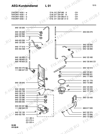 Взрыв-схема посудомоечной машины Aeg FAV4230I-W CH - Схема узла Water softener 066